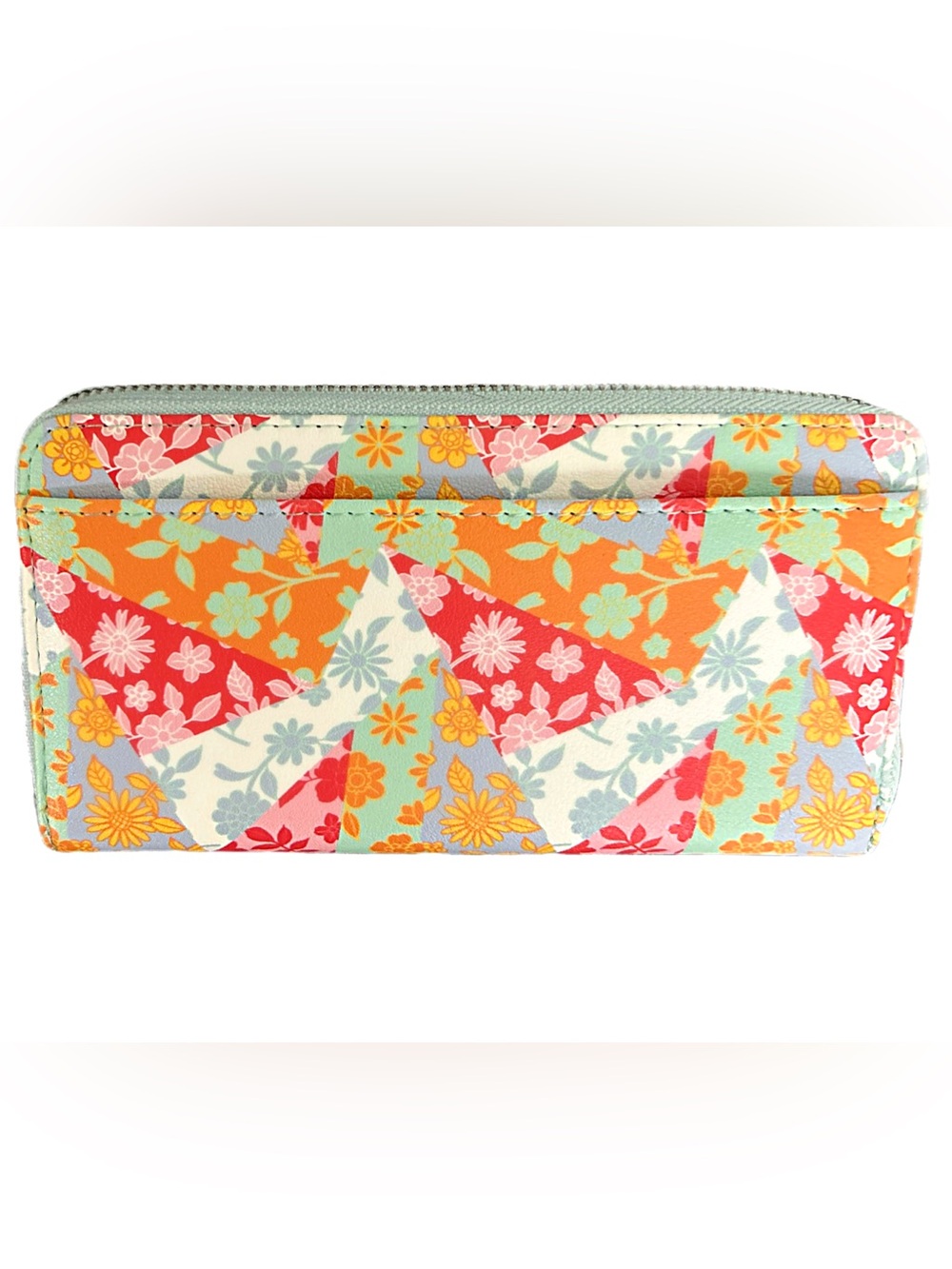 Flower Power Patchwork Zip Around Wristlet 🌸 - Picture 2 of 13